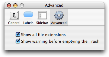 Mac OS X Show All Extensions