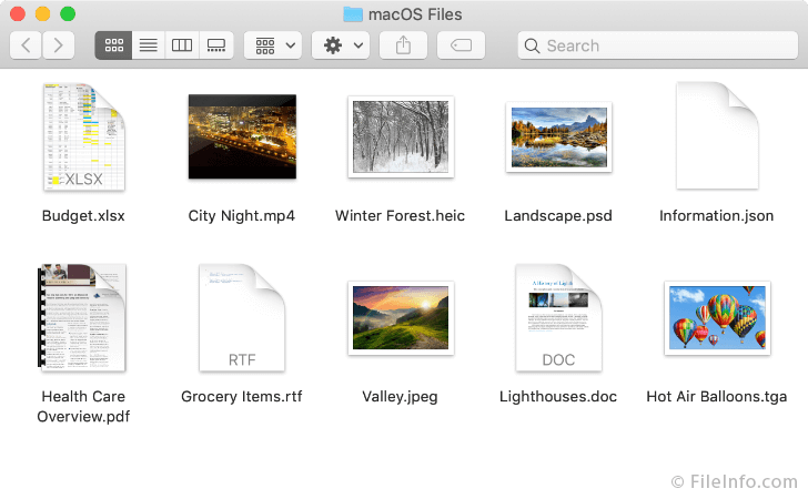 common mac file extensions