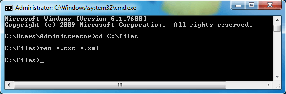 batch file rename all extensionss