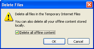 Delete all offline content