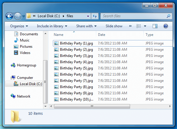 Windows Files Renamed in Bulk