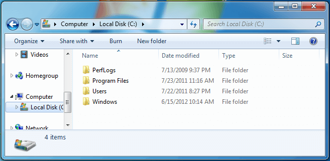 Windows 7 Hide Files