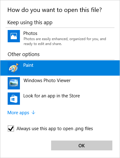 windows app to open files with