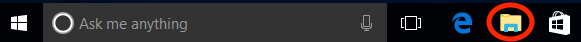 Windows 10 Task Bar File Explorer Icon