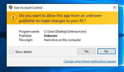 Windows 10 User Account Control