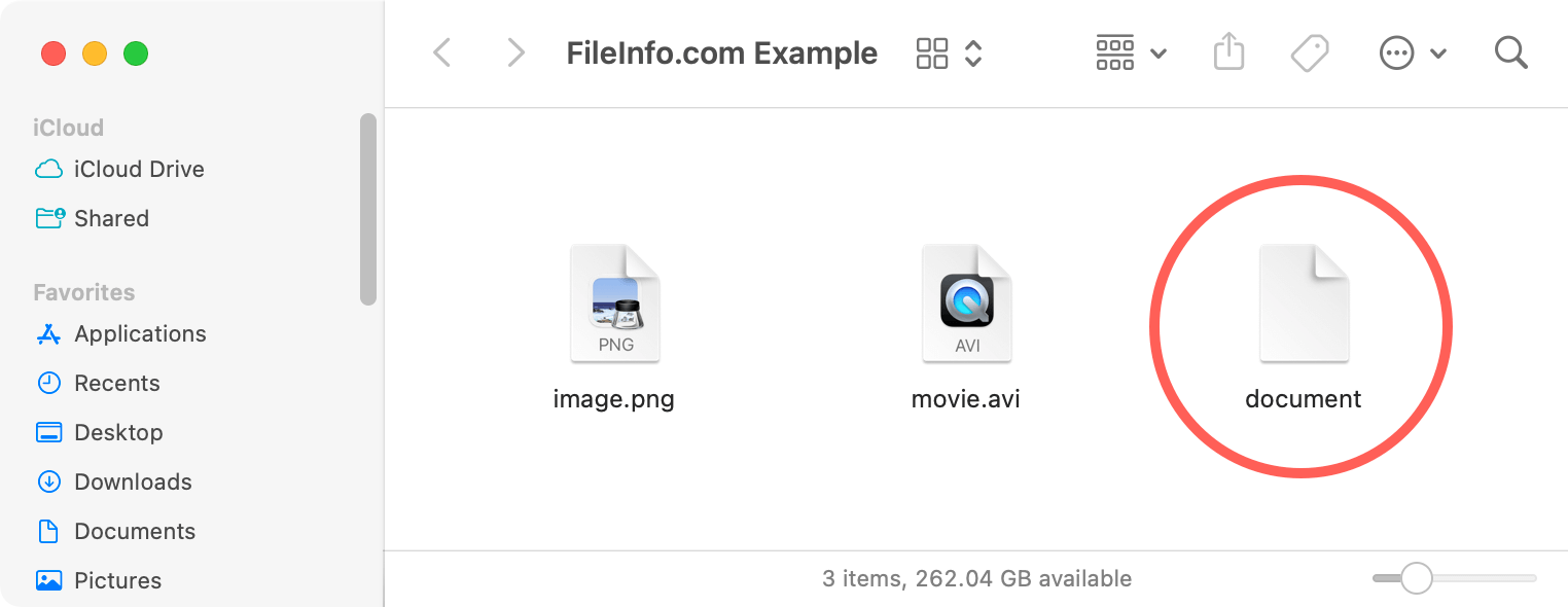 macOS Document without a File Extension