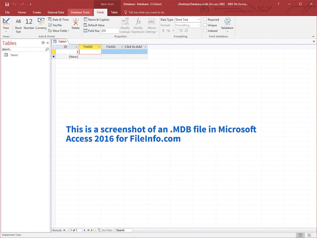 how to open mdb file with microsoft access