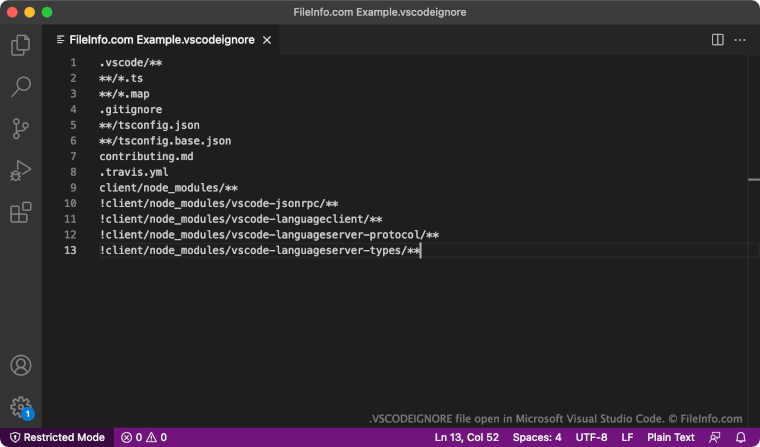 add file to gitignore in vs code