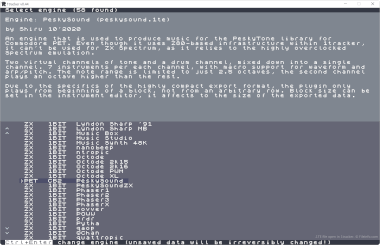 Screenshot of a .1te file in Shiru 1tracker