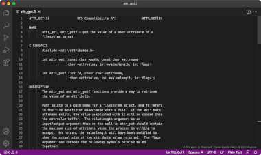 Screenshot of a .3 file in Microsoft Visual Studio Code