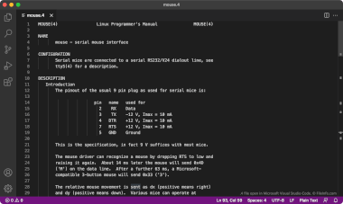 Screenshot of a .4 file in Microsoft Visual Studio Code