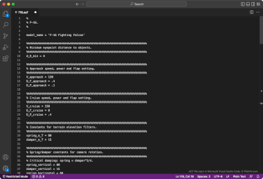 Screenshot of a .acf file in Microsoft Visual Studio Code