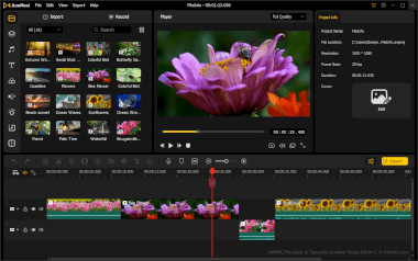 Screenshot of a .ampkg file in TunesKit AceMovi Video Editor 5