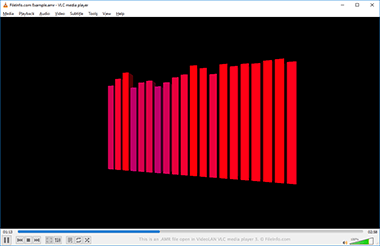Screenshot of a .amr file in VideoLAN VLC media player 3