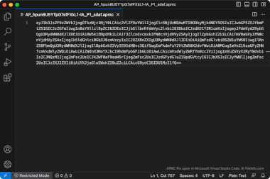 Screenshot of a .apmc file in Microsoft Visual Studio Code