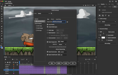 Screenshot of a .apr file in Adobe Animate 2023