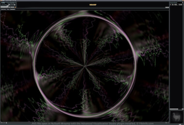Screenshot of a .avs file in Nullsoft Winamp with the Advanced Visualization Studio plugin