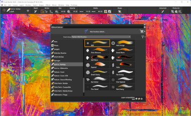 Screenshot of a .brushlibrary file in Corel Painter 2023