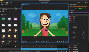 Screenshot of a .chproj file in Adobe Character Animator 2023