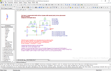 Screenshot of a .cir file in Micro-Cap 12