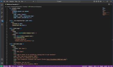 Screenshot of a .clj file in Microsoft Visual Studio Code 1.8