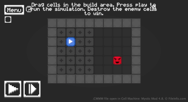Screenshot of a .cmmm file in Cell Machine: Mystic Mod 4.8