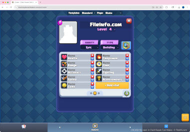 CRCARD File Screenshot Screenshot of a .crcard file in Clash Royale Card Maker