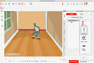 Screenshot of a .ctproject file in Reallusion Cartoon Animator 4