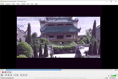 Screenshot of a .dat file in VideoLAN VLC media player 3.0.12