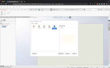 Screenshot of a .drwdot file in Dassault Systemes SolidWorks Premium 2022