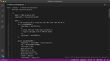 Screenshot of a .dts file in Microsoft Visual Studio Code