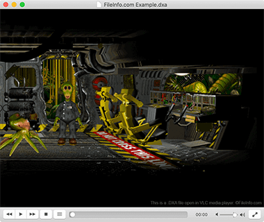 Screenshot of a .dxa file in VLC media player