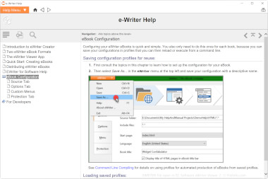 Screenshot of a .ewriter file in EC Software eWriter Viewer 2