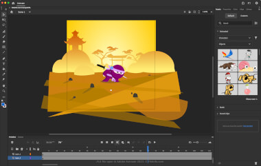 Screenshot of a .fla file in Adobe Animate 2023
