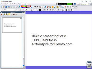 Screenshot of a .flipchart file in Promethean ActivInspire