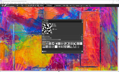 Screenshot of a .flowmaplibrary file in Corel Painter 2023