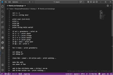 Screenshot of a .gb file in Microsoft Visual Studio Code 1.1