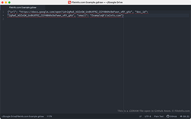 Screenshot of a .gdraw file in GitHub Atom
