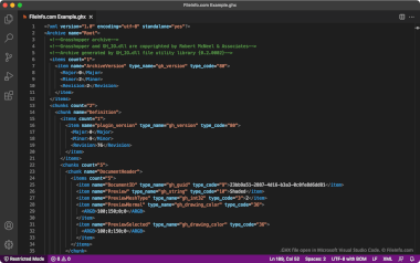Screenshot of a .ghx file in Microsoft Visual Studio Code
