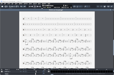 Screenshot of a .gp4 file in Arobas Music Guitar Pro 7.6