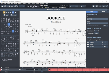Screenshot of a .gp file in Arobas Music Guitar Pro 7.6
