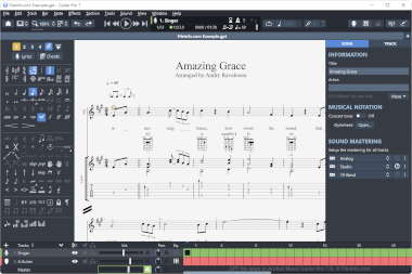 Screenshot of a .gpt file in Arobas Music Guitar Pro 7.6