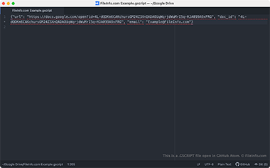 Screenshot of a .gscript file in GitHub Atom