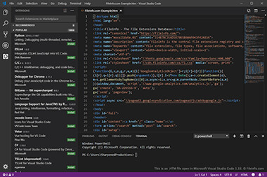 Screenshot of a .htm file in Microsoft Visual Studio Code 1