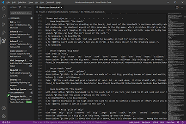 Screenshot of a .i6 file in Microsoft Visual Studio Code 1.51