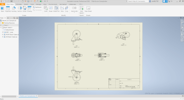 Screenshot of a .idw file in Autodesk Inventor 2022