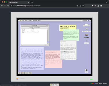 Screenshot of a .infinitemacdisk file in Infinite Mac
