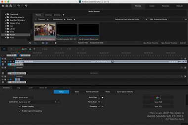 Screenshot of a .ircp file in Adobe SpeedGrade CC 2015