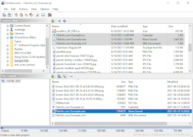 Screenshot of a .irp file in InfraRecorder 0.53