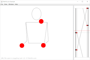 Screenshot of a .jml file in Juggling Labs 1.6